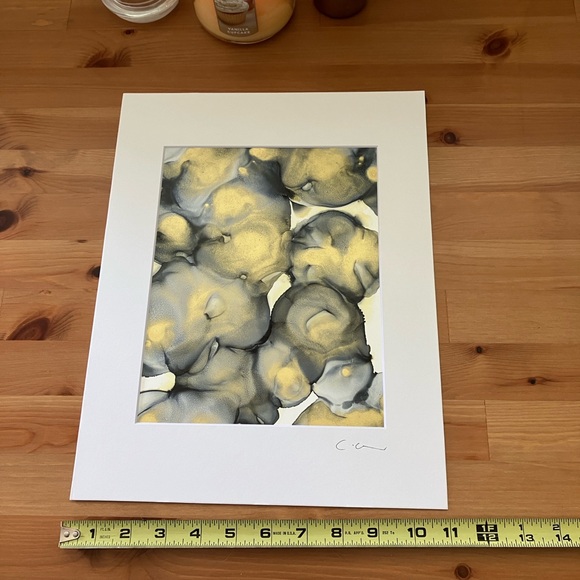 New Original Signed Artwork Alcohol Ink on Paper 160 - Picture 4 of 5